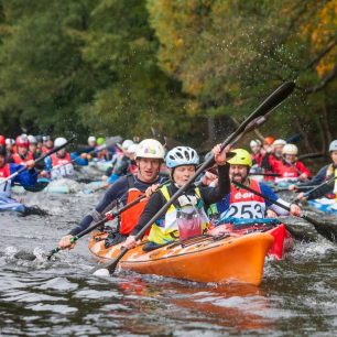 S manželkou na mořském deblu na Krumlovském maratonu