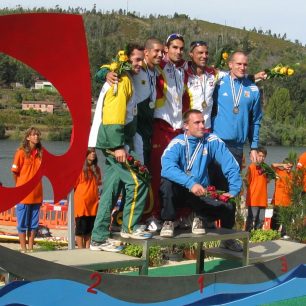 S Jakubem Adamem na stupních vítězů - MS 2009 v Crestumě.