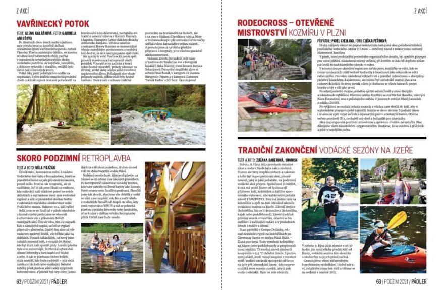 Reortáže z vodáckých akcí