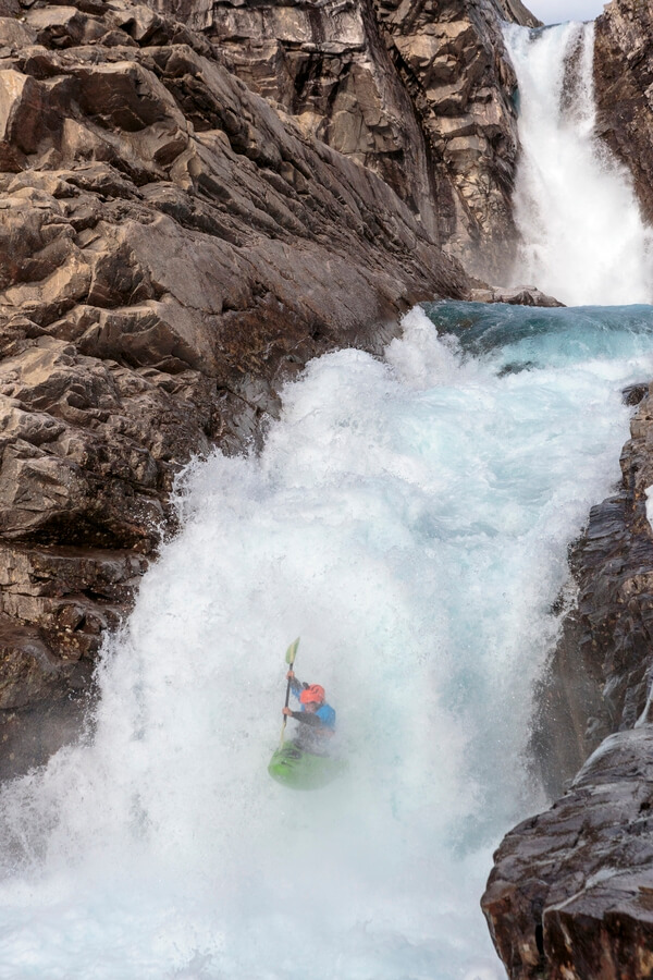 Skok pod vysokým vodopádem, který doposud pokořil pouze Sven Lämmler.
