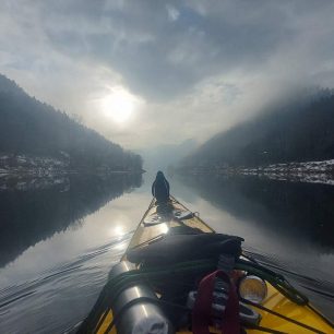 Kousek před Hřenskem a do cíle už zbývá pár záběrů.