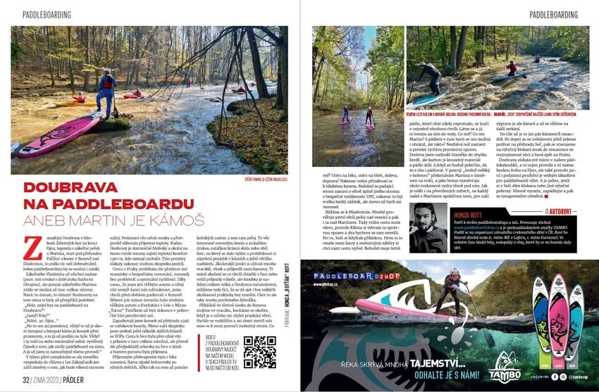 Doubrava pod Pařížovem na paddleboardech