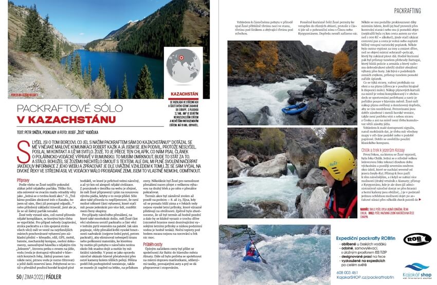 Kazachstán sólo na packraftu