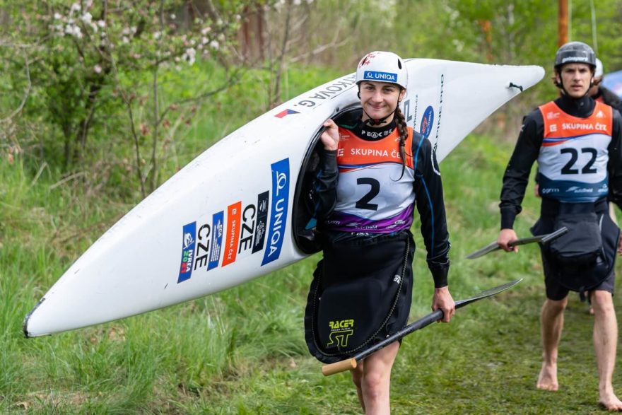 Při závodech Českého poháru na Trnávce.