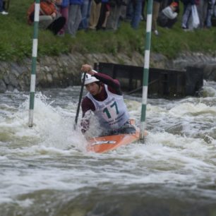 Jako junior na kanále ve Veltrusech.