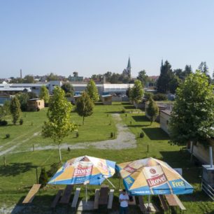 Letecký pohled ne IN LIFE kemp Litovel.