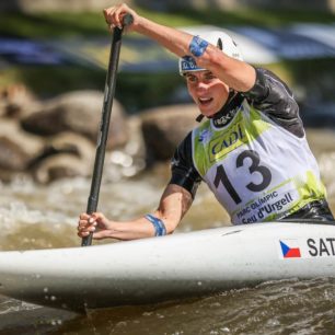 Gabriela Satková si dopádlovala pro stříbrnou medaili.