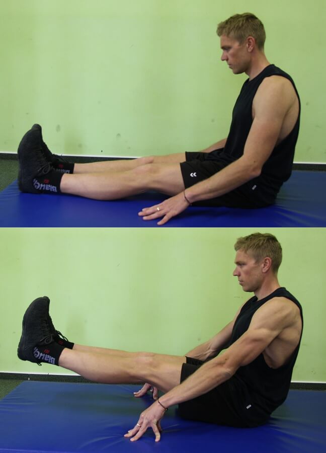 Přednožování v sedu