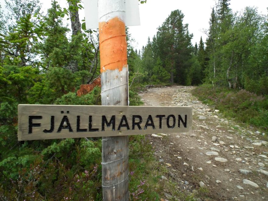 Trať lyžařského maratonu.