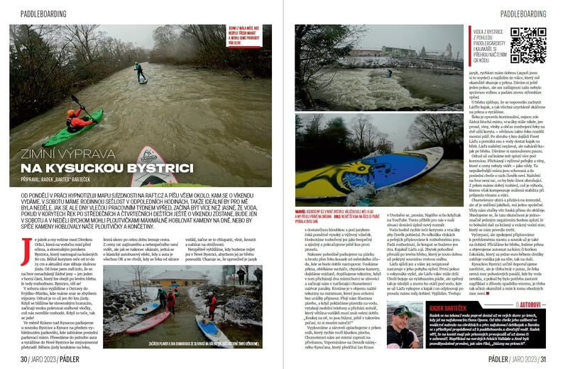 Bystrica na paddleboardech.