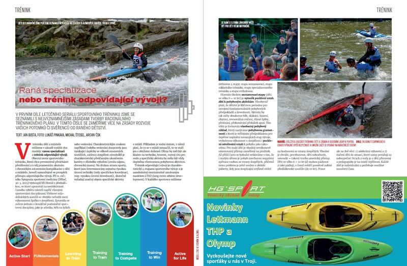 Jan Busta popsal přístup k vodáckému tréninku dětí a mládeže dle modelu LTAD.