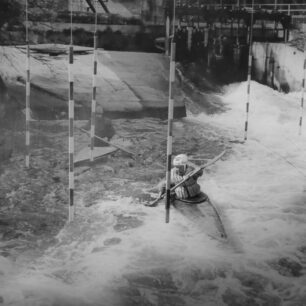 Na slalomové dráze na Malé Skále se Zdeňkem Tunkou.