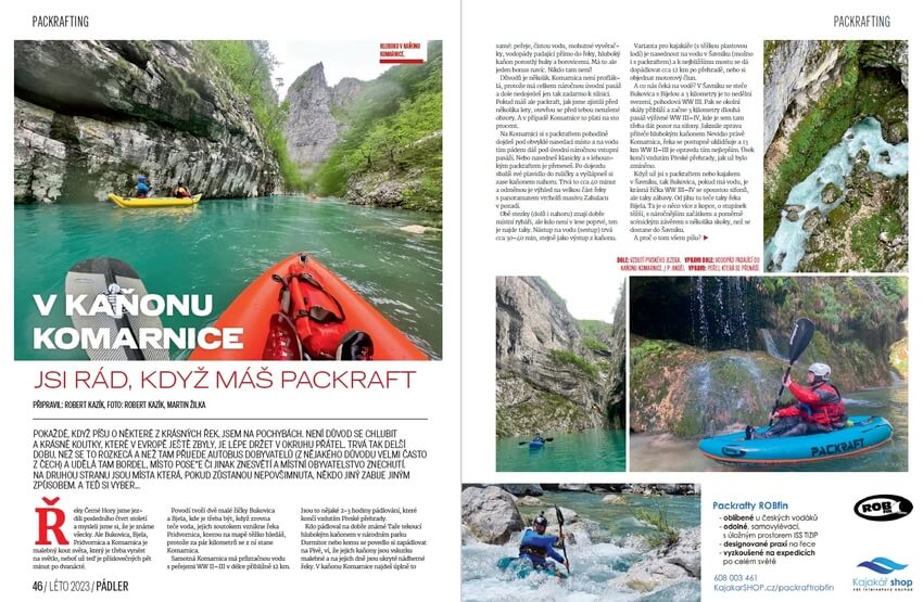 S packrafty na Komarnici.