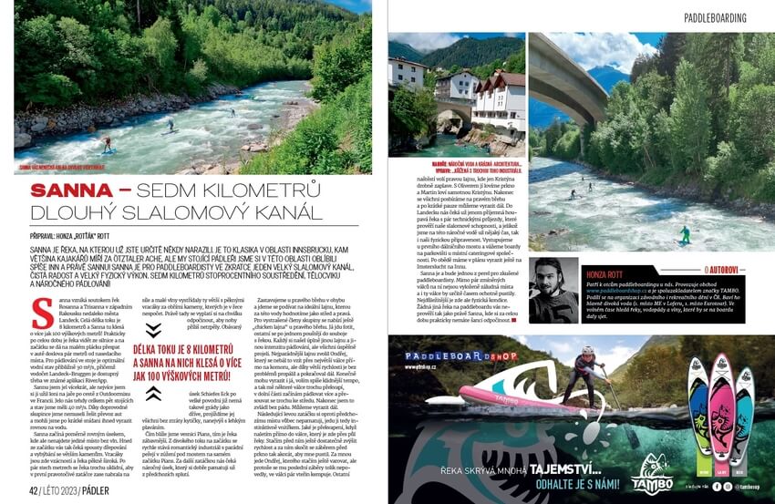 S paddleboardy na Sanně.