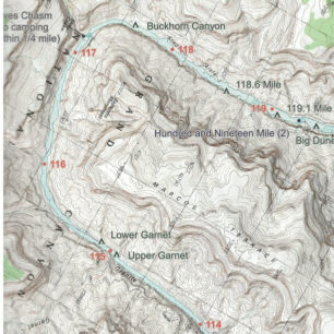 Ukázka z mapy kaňonu.
