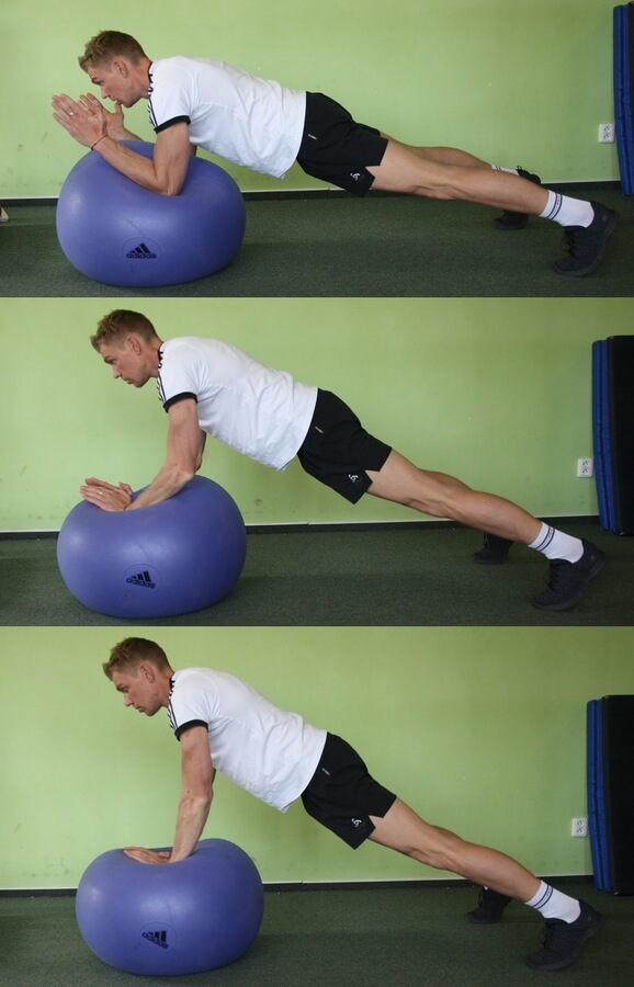 Podpor – vzpor na gymballu