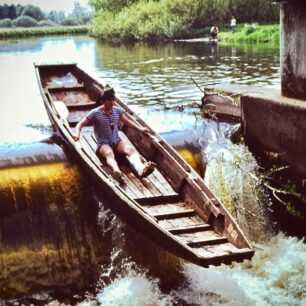 Na Lužnici se Stopaři v roce 1983.