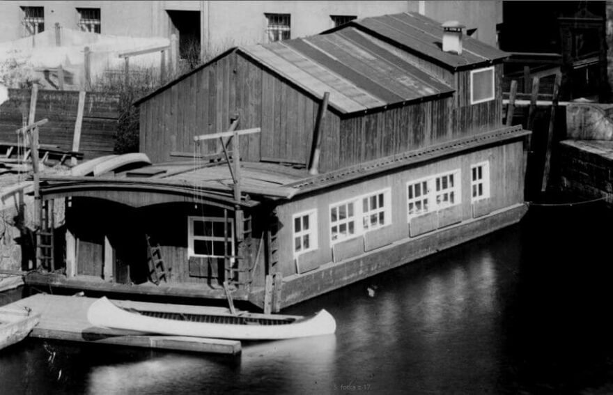 Historická klubovna Pětky na Smíchově.