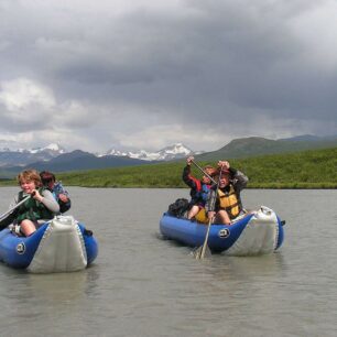 Výprava na Susitnu na Aljašce. Alenka s Petrem vpravo. / F: Robert Kazík