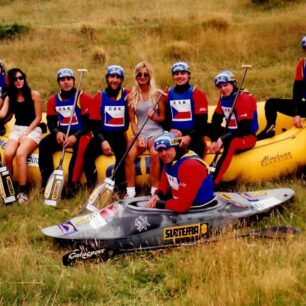 Český tým na raftovém MS v roce 2000 v Chile.