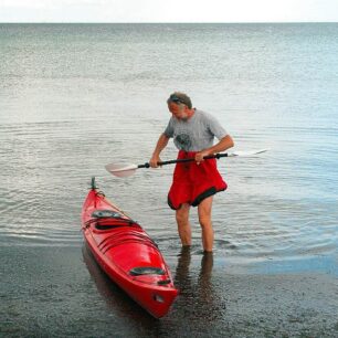 S mořským kajakem v Dánsku.