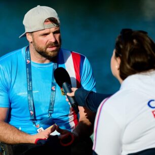 Rozhovor pro novináře při MS v Dusiburgu 2023.