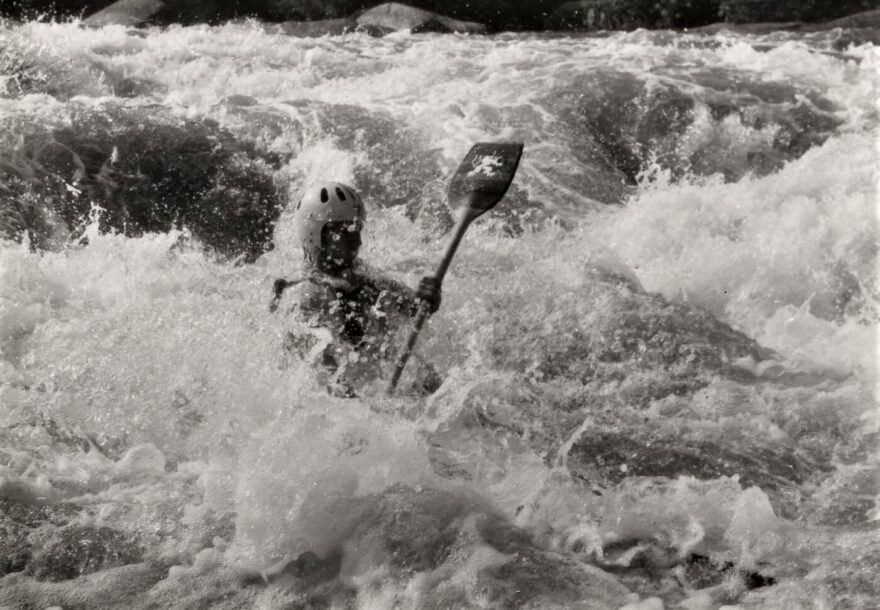 Autor článku při slalomech pod Lipnem.