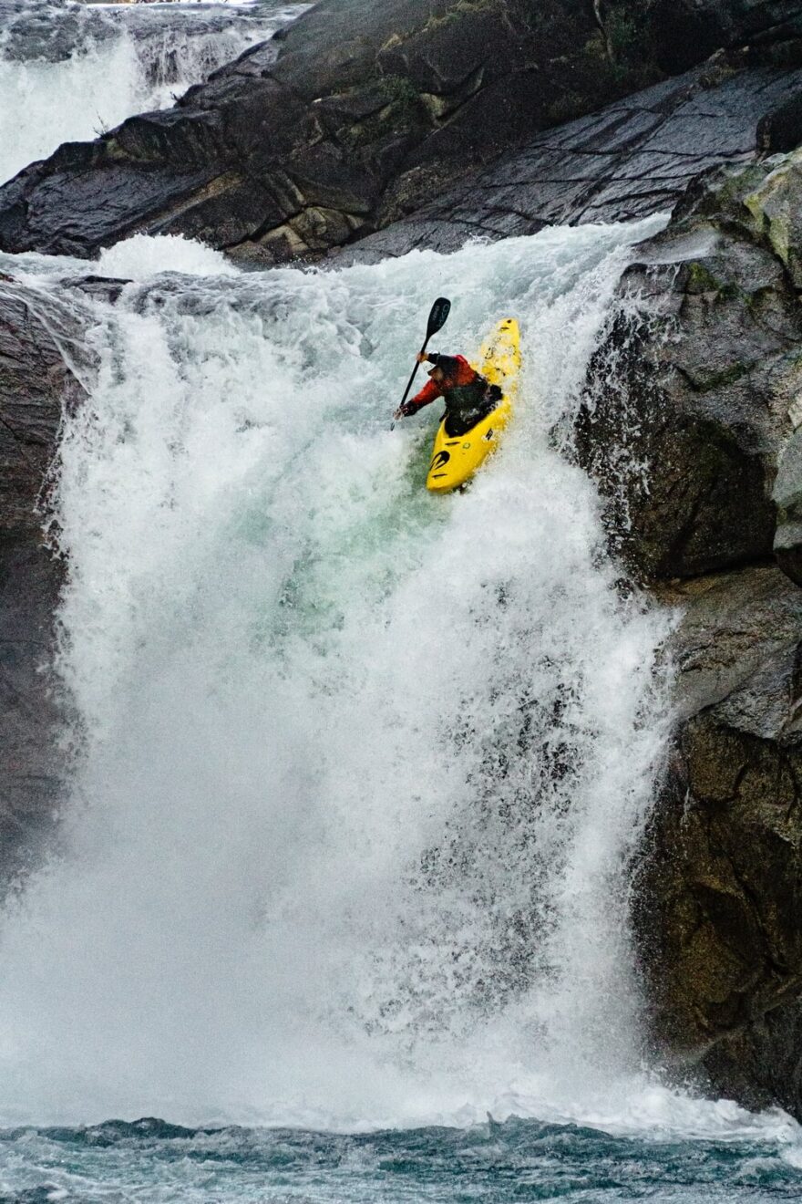 Eda na posledním vodopádu známého komba na spodním úseku Castra.