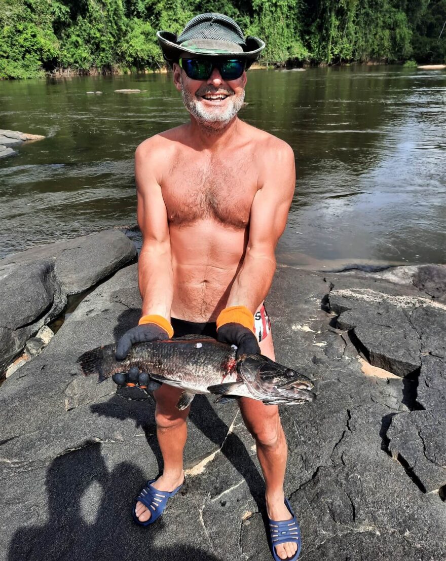 Malé zpestření v rybaření v podobě ulovené anjumary.