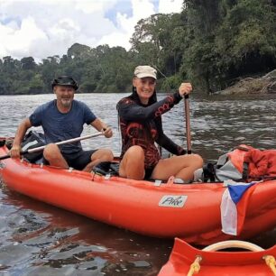 Já s kormidelníkem Zdeňkem.