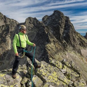 Výstup na Ostrý štít ve Vysokých Tatrách.