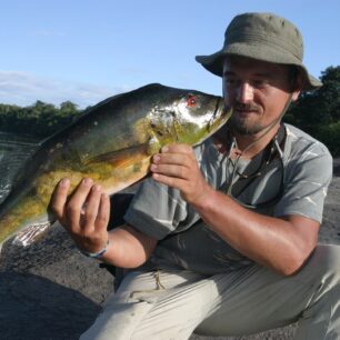 Rybaření během expedice ve Venezuele.