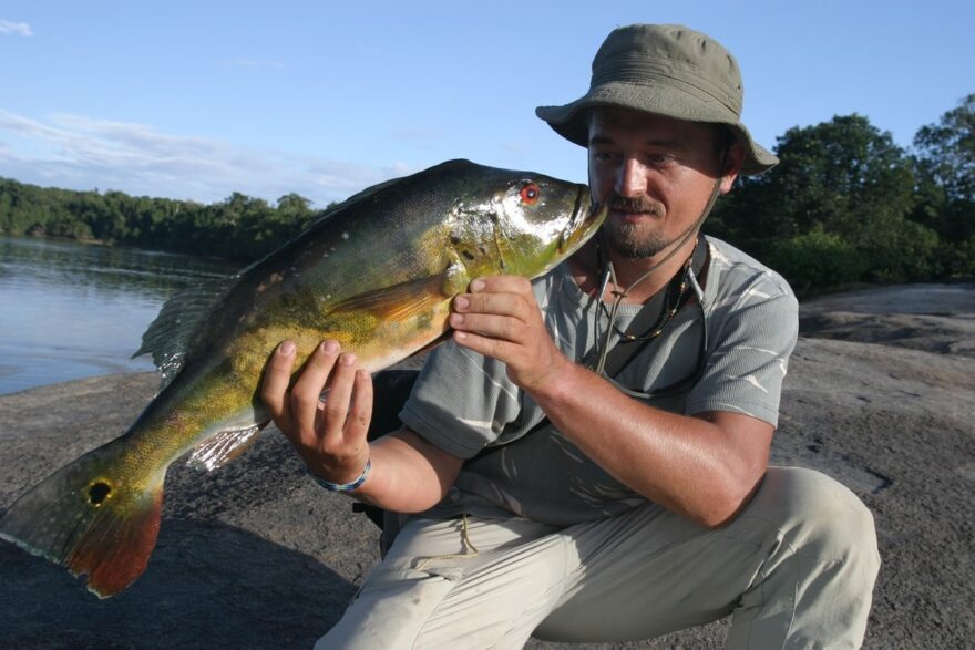 Rybaření během expedice ve Venezuele.