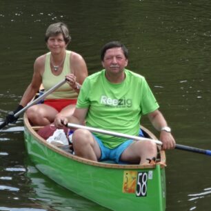 S manželkou na letní Berounce. Rok 2014.