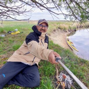 Malá přestávka na řece Biebrza.