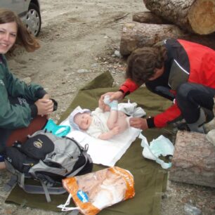 Dittrichovi vychovávají nové členy oddílu od útlého věku. Se synem Matějem na zájezdu v Itálii v roce 2007.