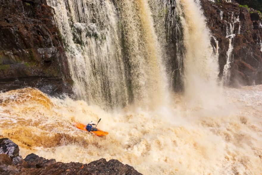 Bren Orton v aquaparku, který nám nabídla peřej Kouata Mango.