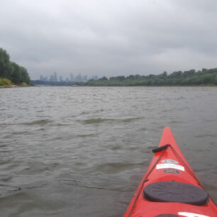 Panorama Varšavy. Ještě ale musím kousek popojet.