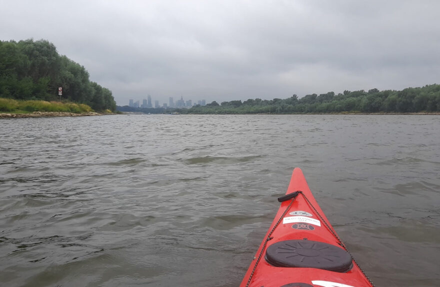 Panorama Varšavy. Ještě ale musím kousek popojet.