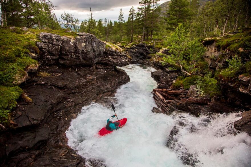 Úsek těsně pod přenáškou.
