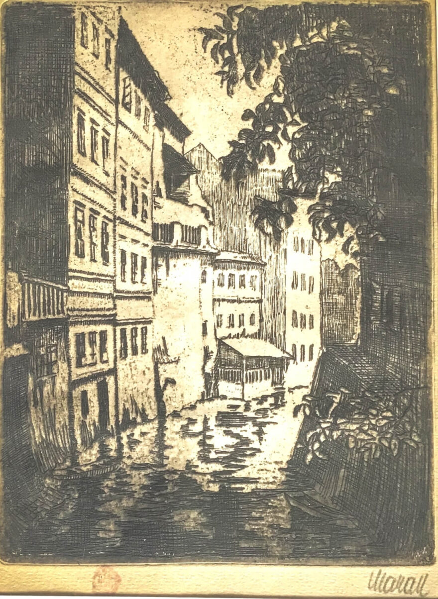 Vyobrazení Čertovky na starém grafickém listu.