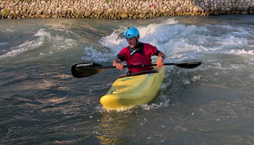 Prijon Rizz při testování na kanále v Čunovu.