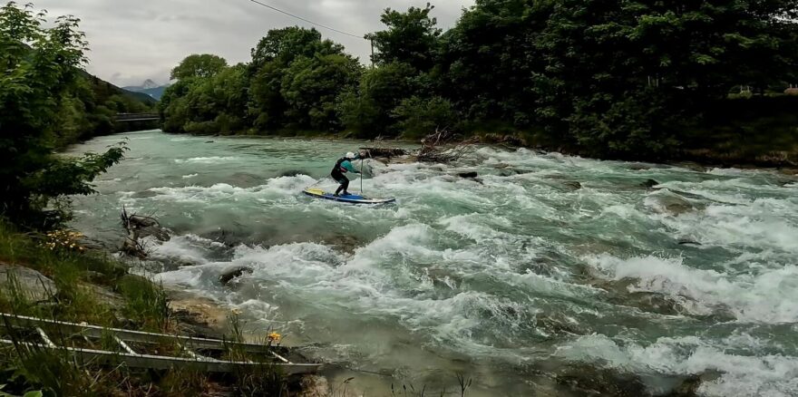 Dlouhý zához před Mittenwaldem.