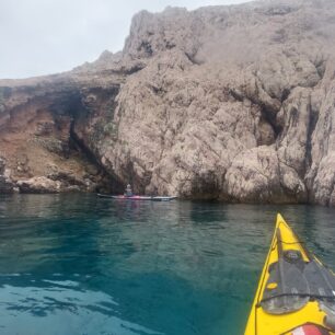 První setkání s ostrovem Rab po přejezdu z vesnice Stinica.