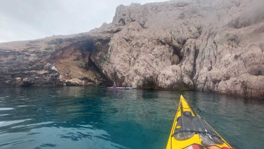 První setkání s ostrovem Rab po přejezdu z vesnice Stinica.