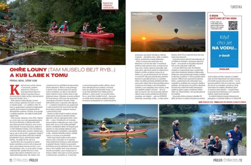 Vodácký puťák na dolní Ohři a Labi.