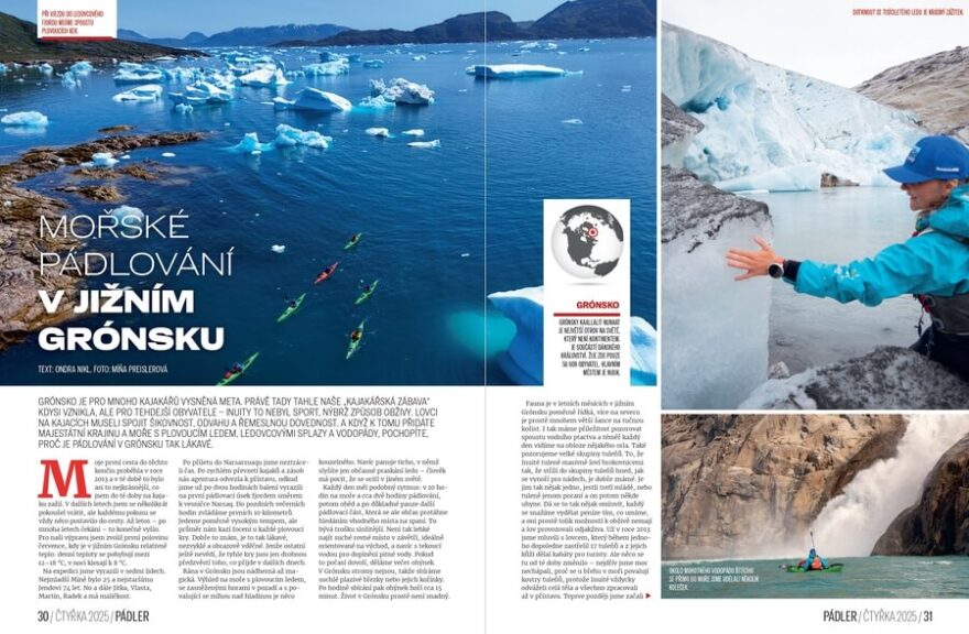 Seakayaking v jižním Grónsku.