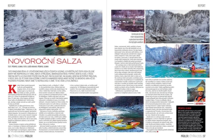 Novoroční pádlování na Salze.