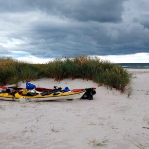 Spaní na nejkrásnější pláži na Baltu.