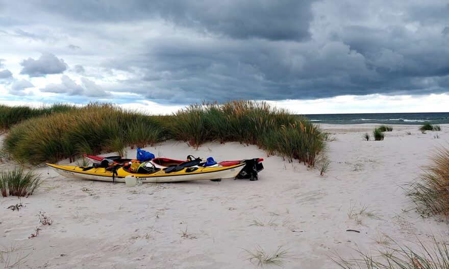 Spaní na nejkrásnější pláži na Baltu.